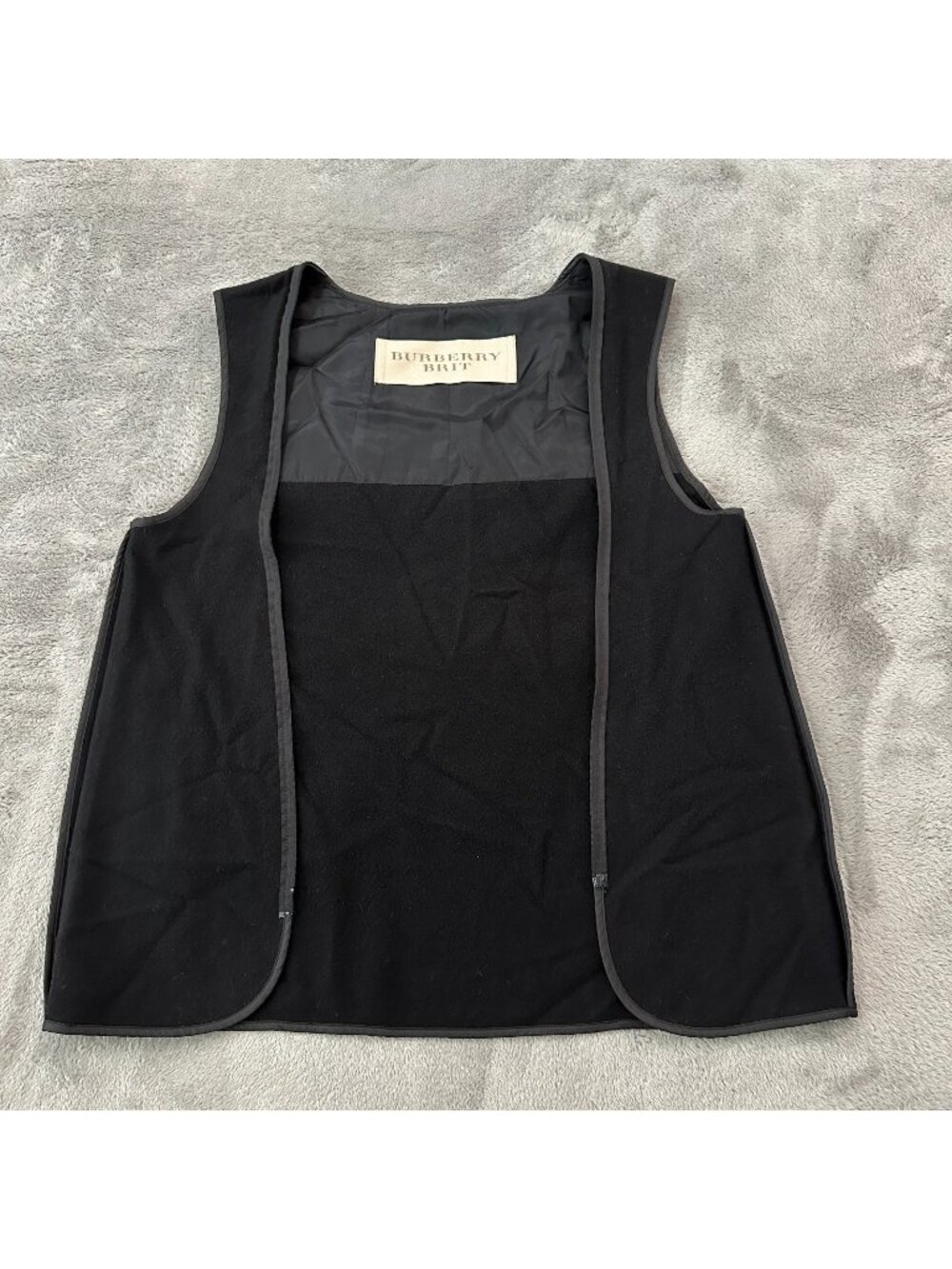 Burberry Brit 100% Virgin Wool Black Coat Liner Only Sleeveless